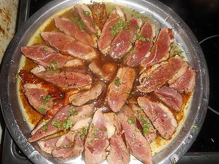 recette Magret de canard demi-glace au madére