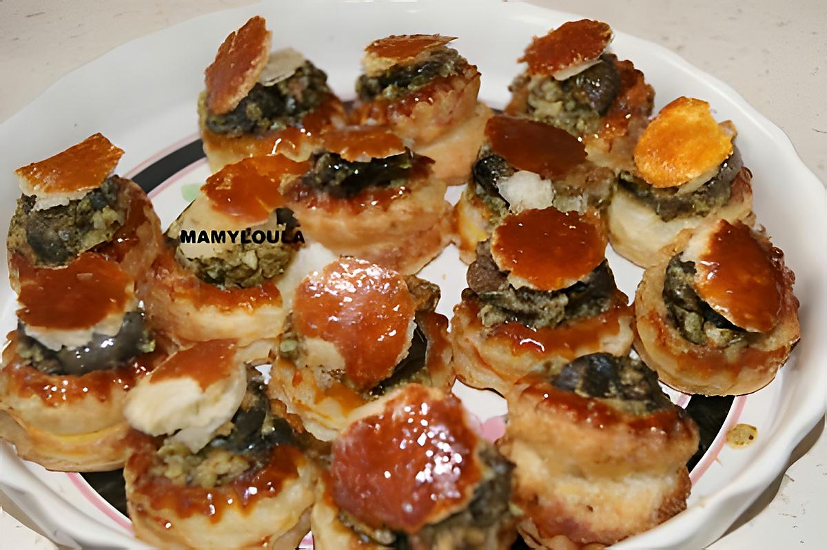 recette Bouchées d'escargots à la provençale.