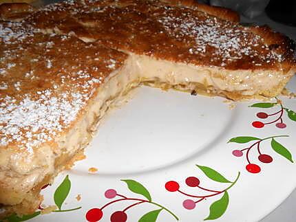 recette TARTE AUX POMMES  VANILLE CREME MOUSSEUSE