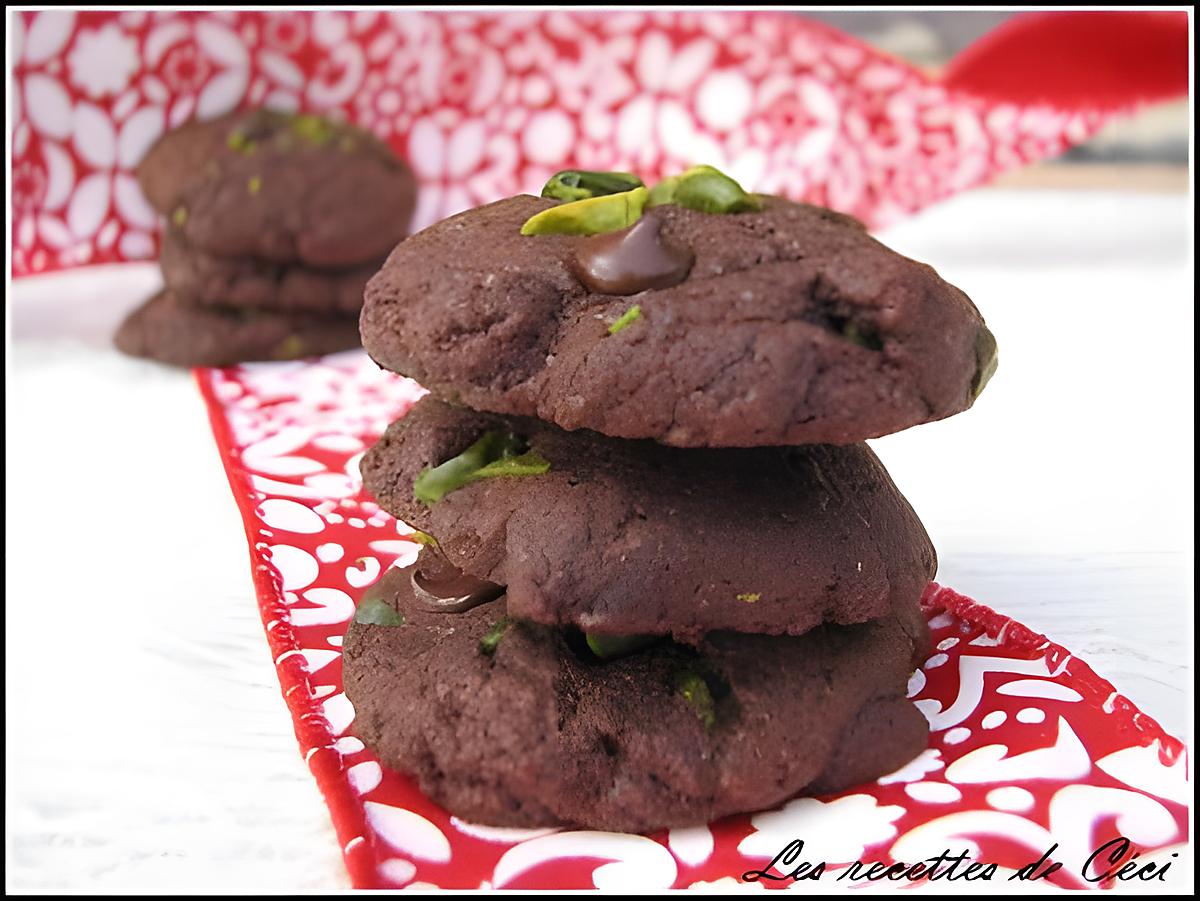 recette Mini cookies choco-pistache