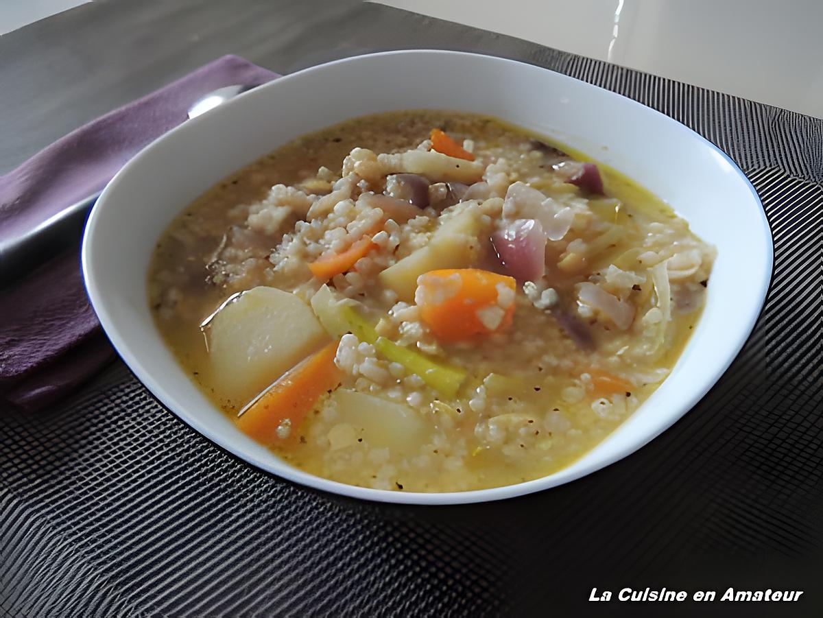 recette Soupe aux céréales gourmandes et légumes