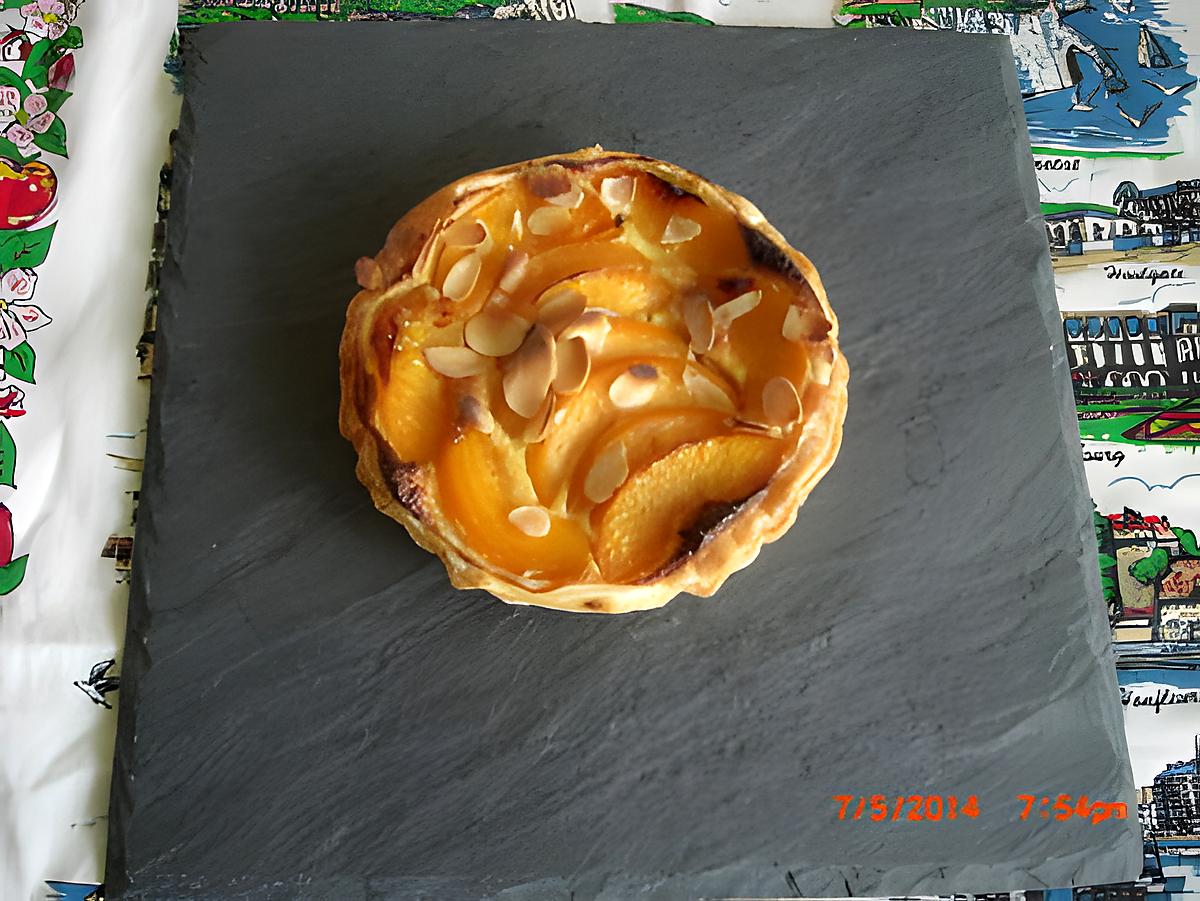 recette Tarte pêches aux Amandes