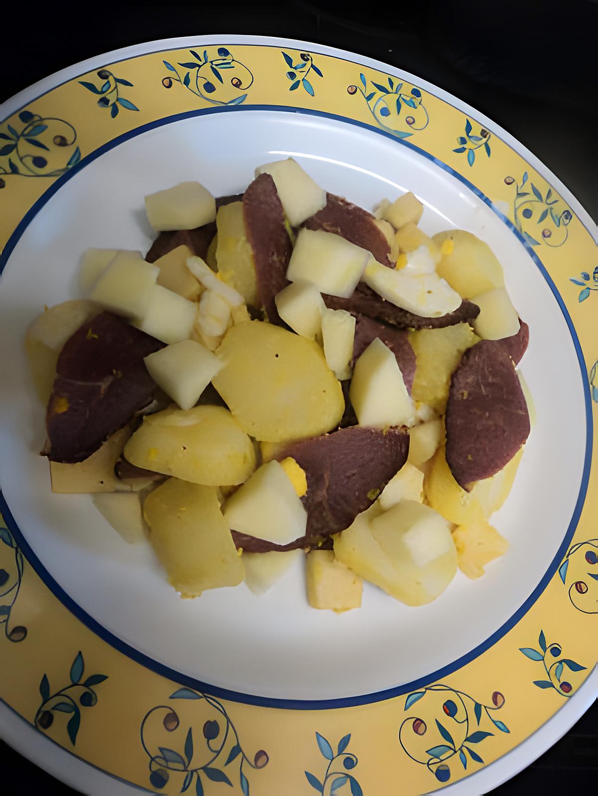 recette Salade  froide de pomme de terre au magret canard fumé