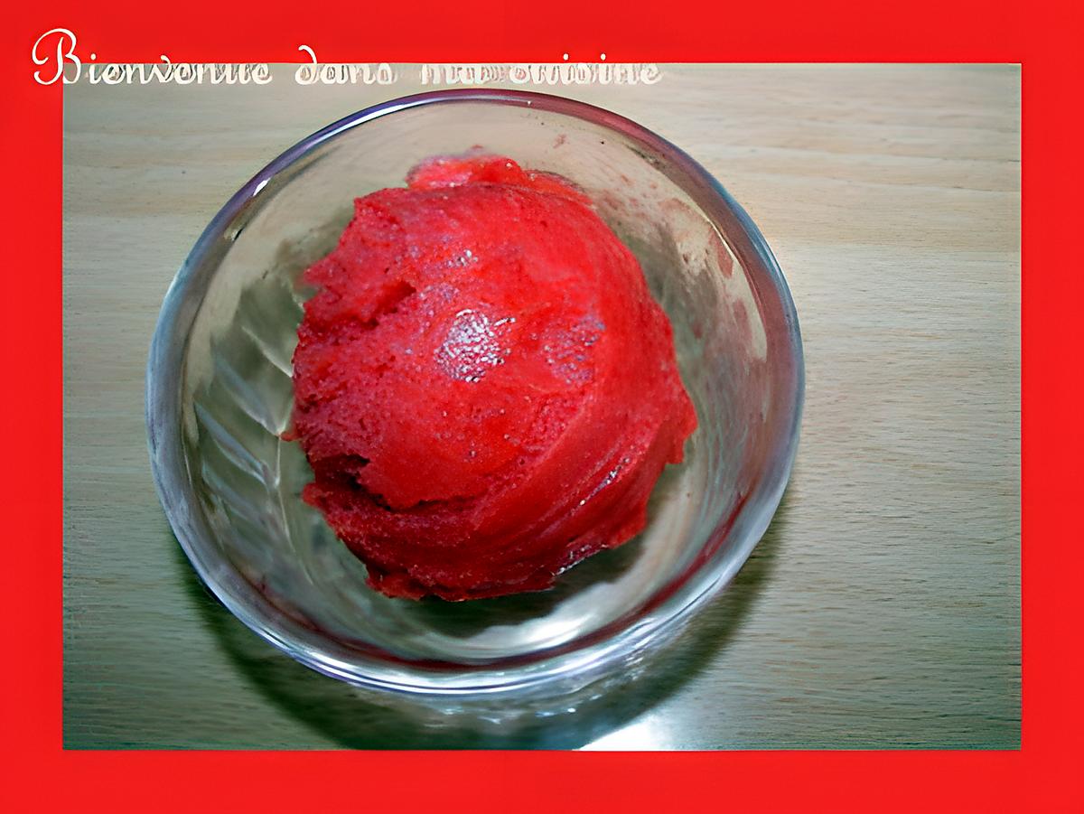 recette Sorbet Rhubarbe & Fraise