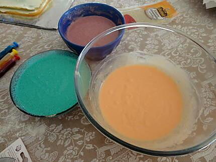 recette RAINBOW CAKE pour l anniversaire de JADE a l ecole