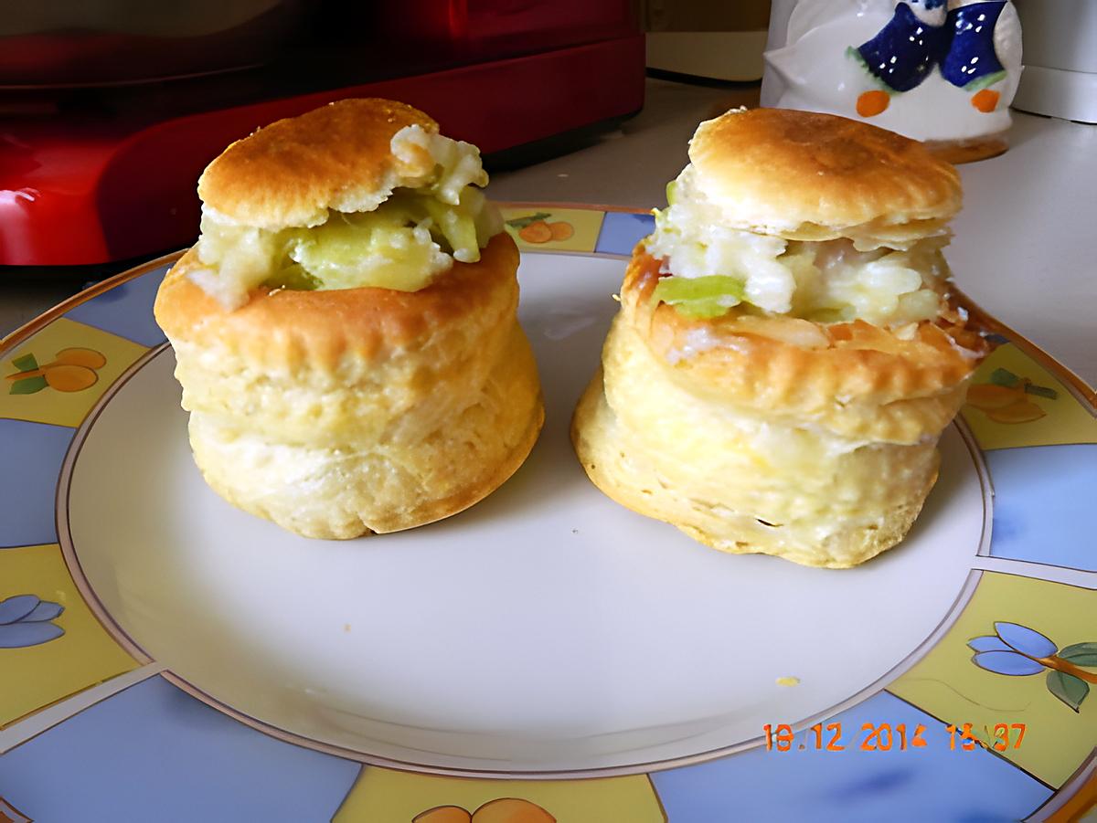 recette Bouchées à la reine aux boudins blancs poireaux