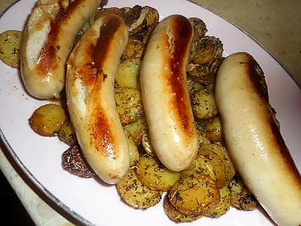 recette Boudin blanc au porto et rates sautées aux herbes de provence