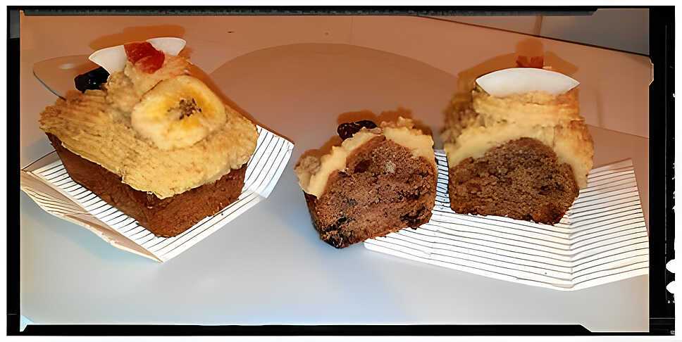 recette mini cake aux fruit secs exotique et son crémeux vanille