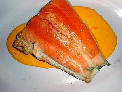 recette Filet de saumon sauce au safran