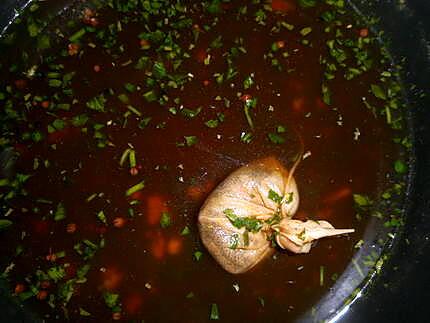 recette Tranche de foie gras au bouillon épicé