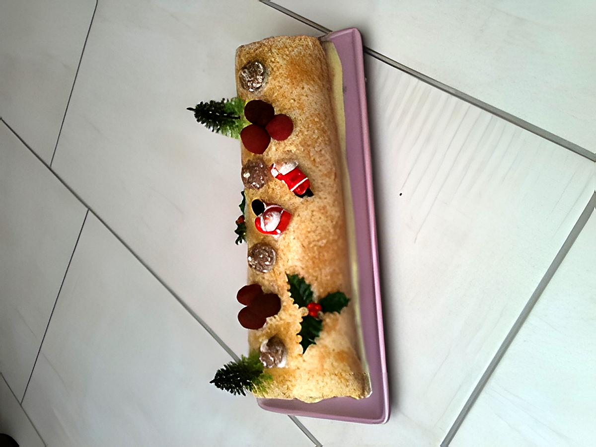 recette buche framboise  , chocolat blanc