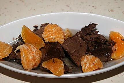 recette Glace chocolat clémentines confites