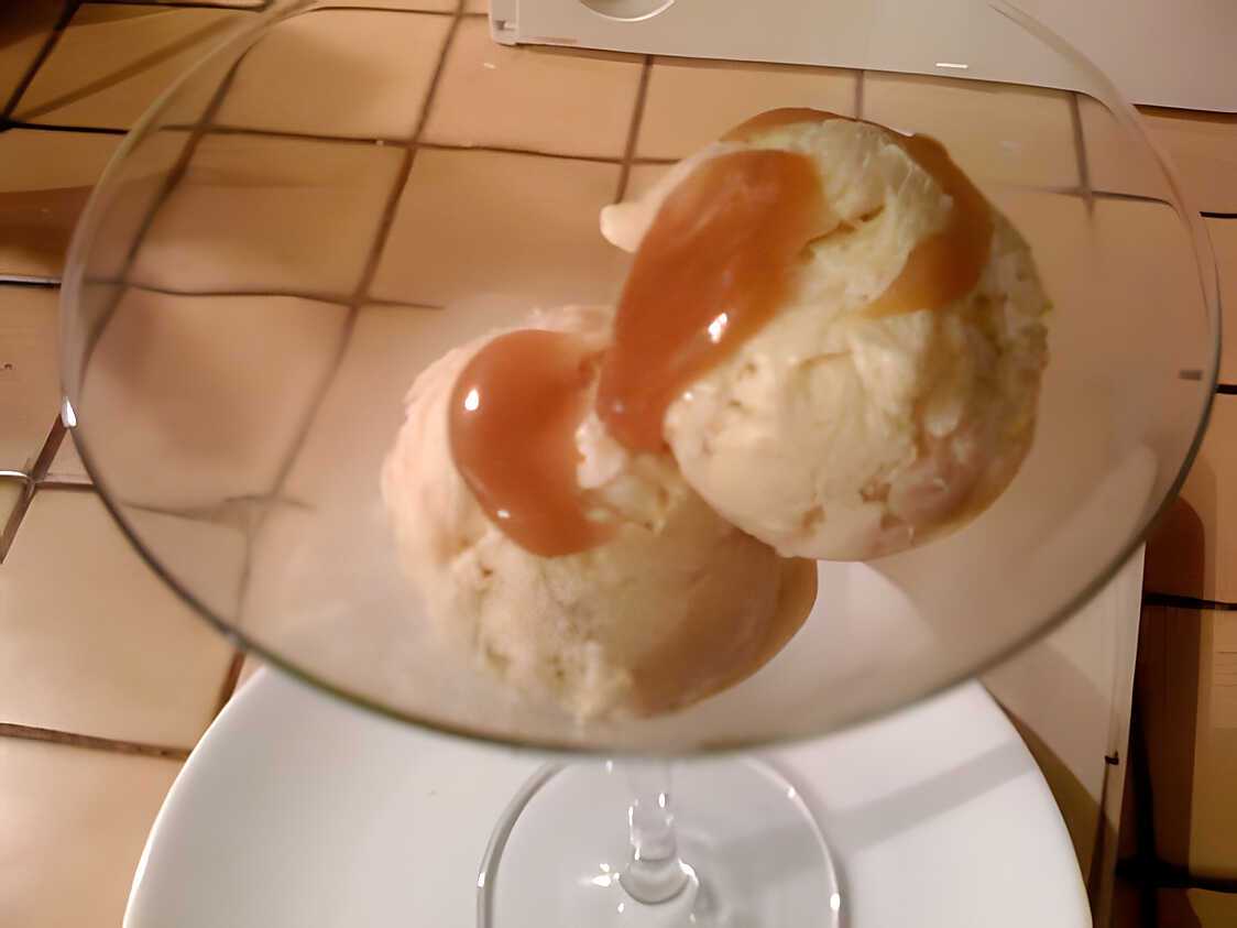 Glace vanille au caramel (sans sorbetière)