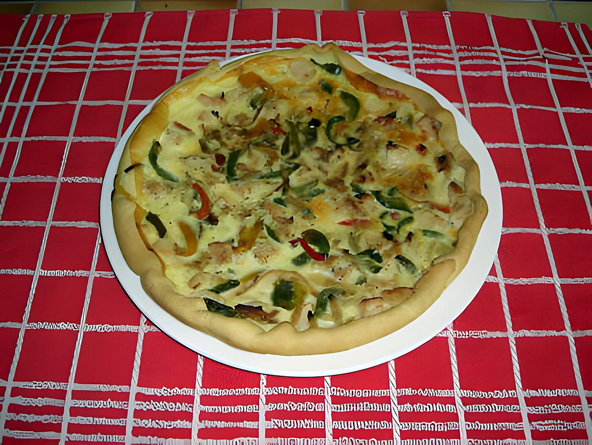 recette Tarte Poulet - Poivron - Ognion