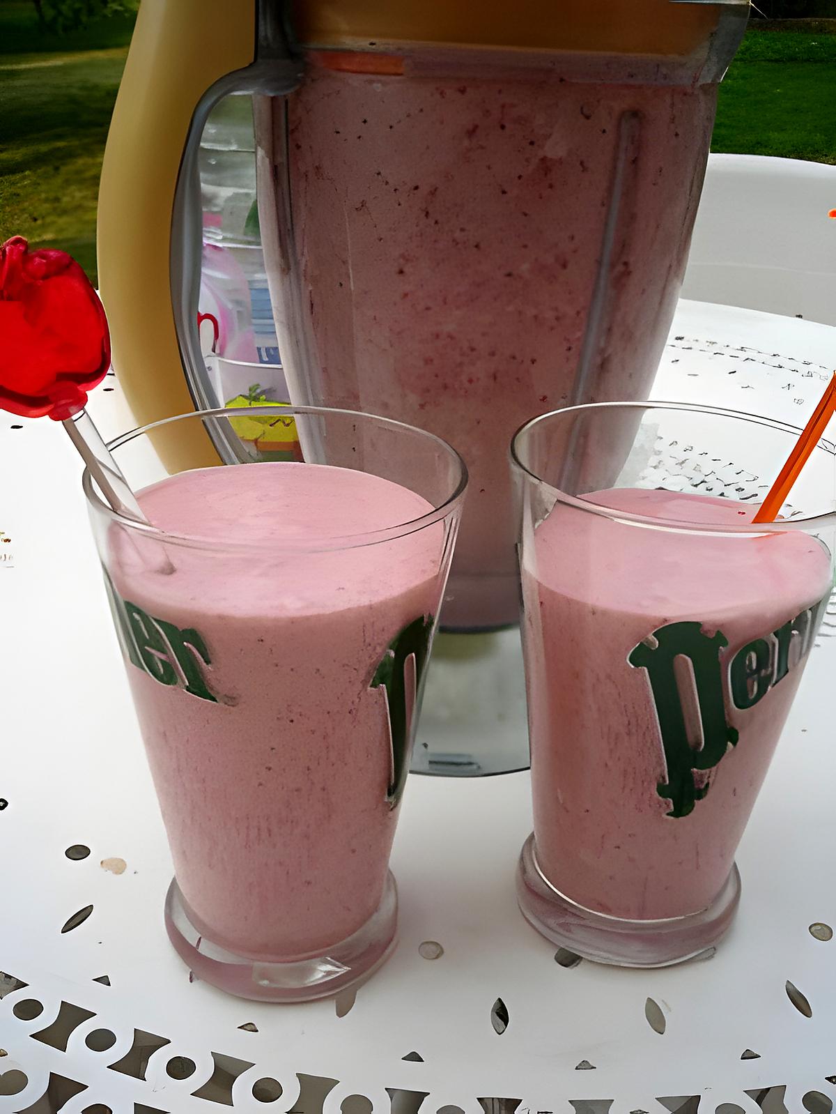 recette * Milk shake à la fraise *