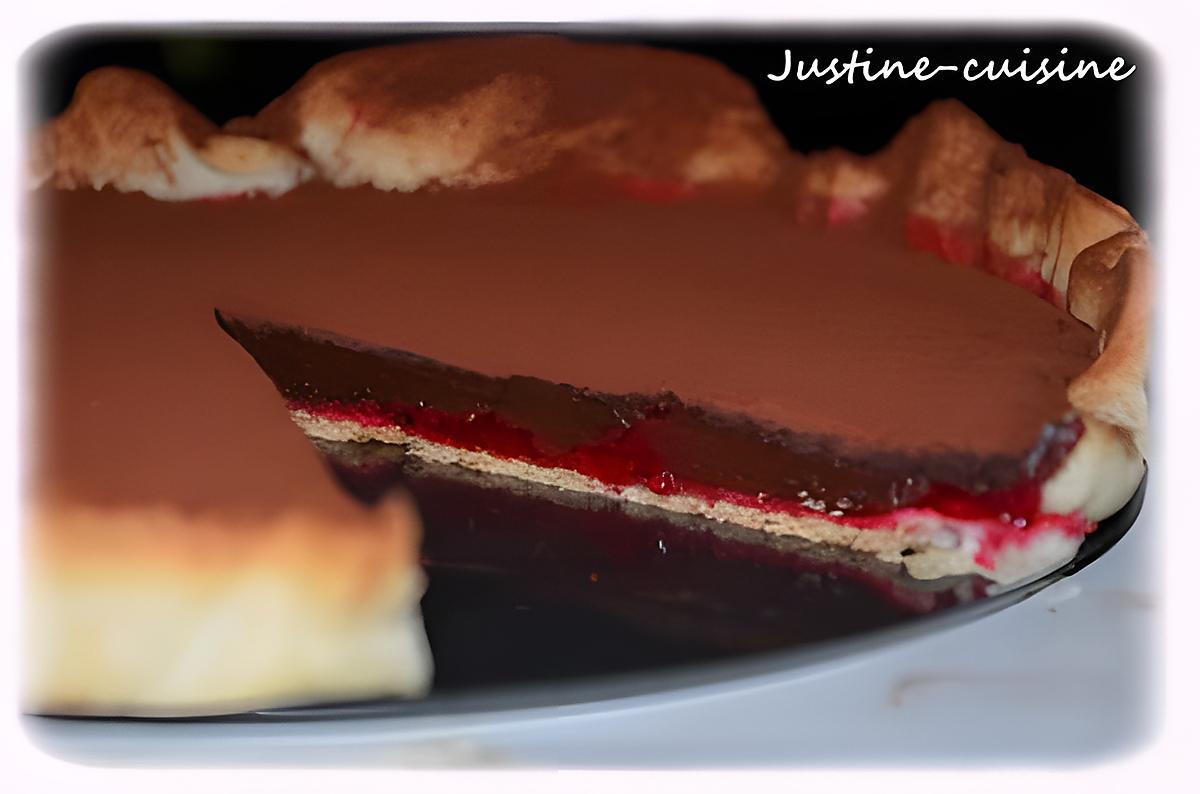 recette Tarte chocolat/framboise