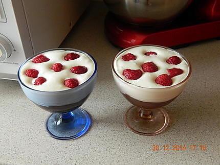 recette Coupes choco-framboises