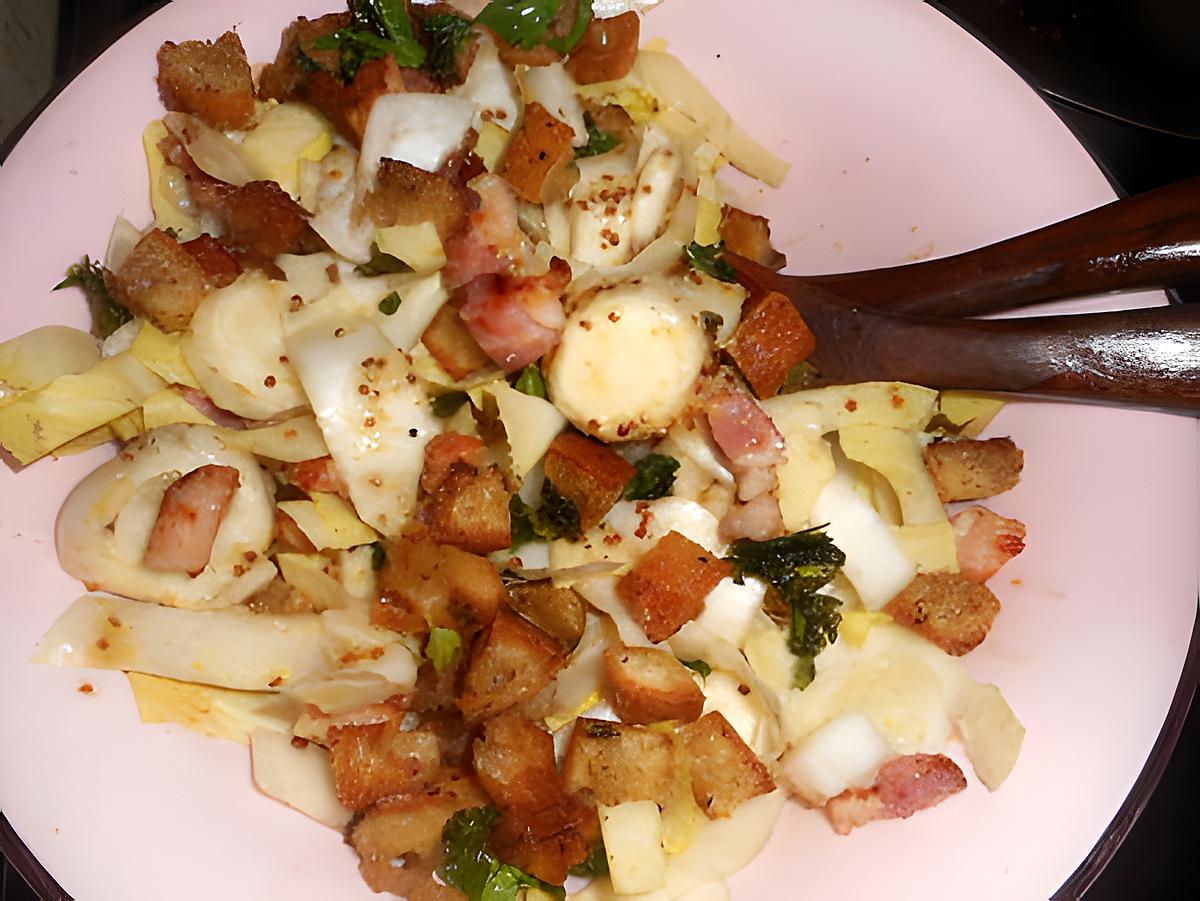 recette Salade d endives aux lardons et croutons