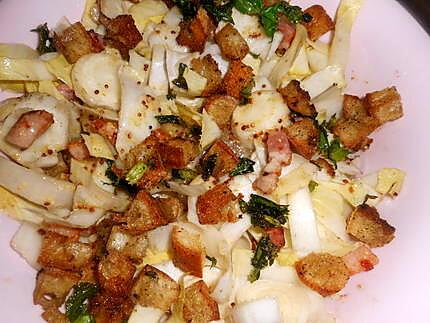 recette Salade d endives aux lardons et croutons