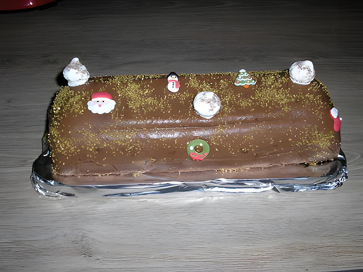 recette buche chocolat amandes et poires