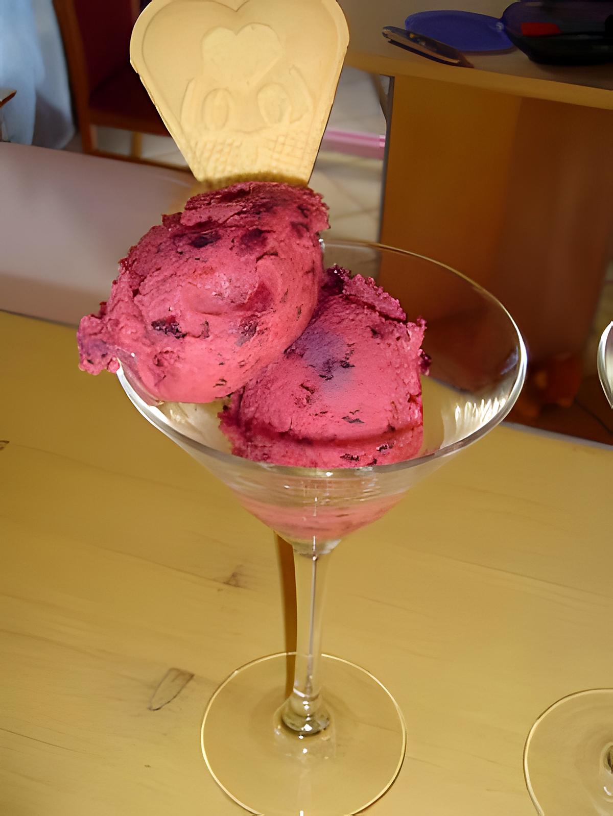 recette Glace à la cerise