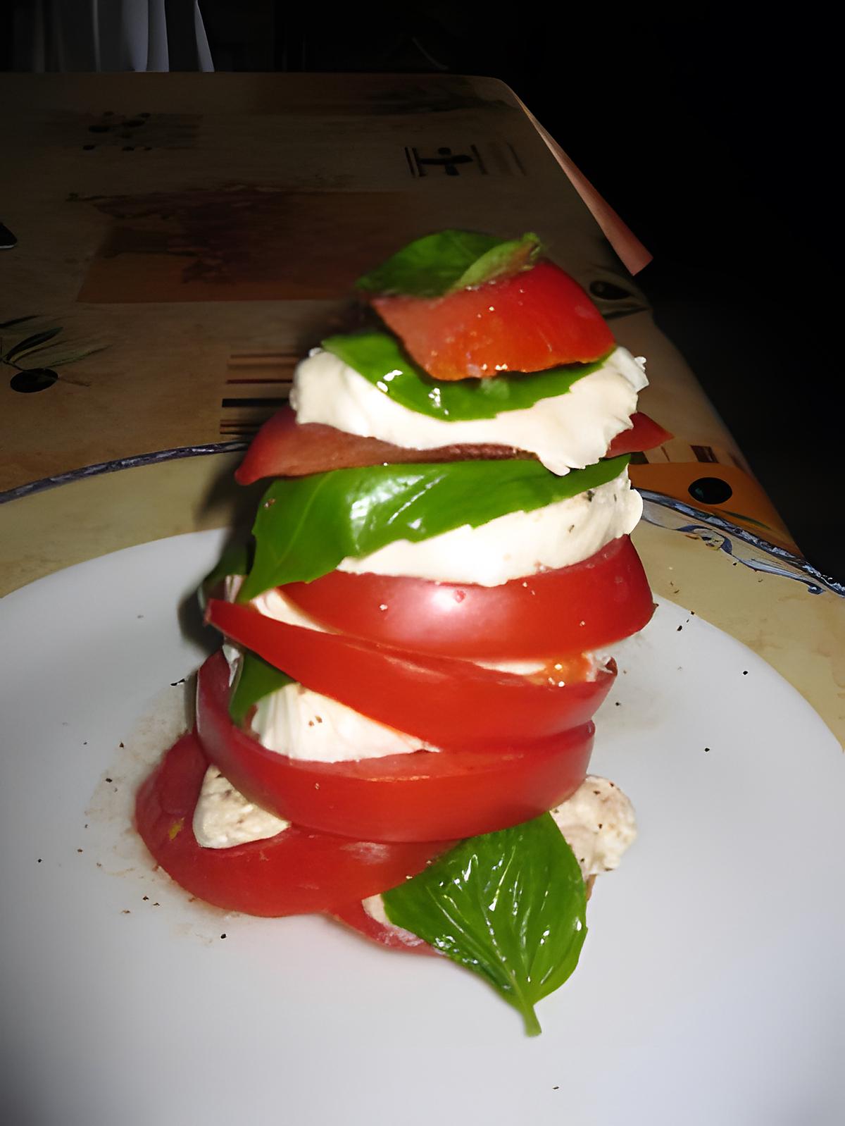 recette Mille-feuille de tomate mozzarella