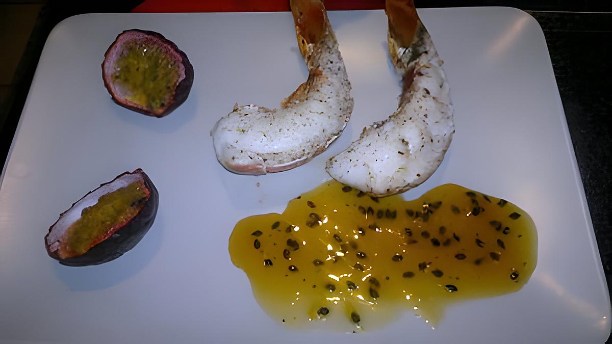 recette Queues de Langouste aux fruits de la passion