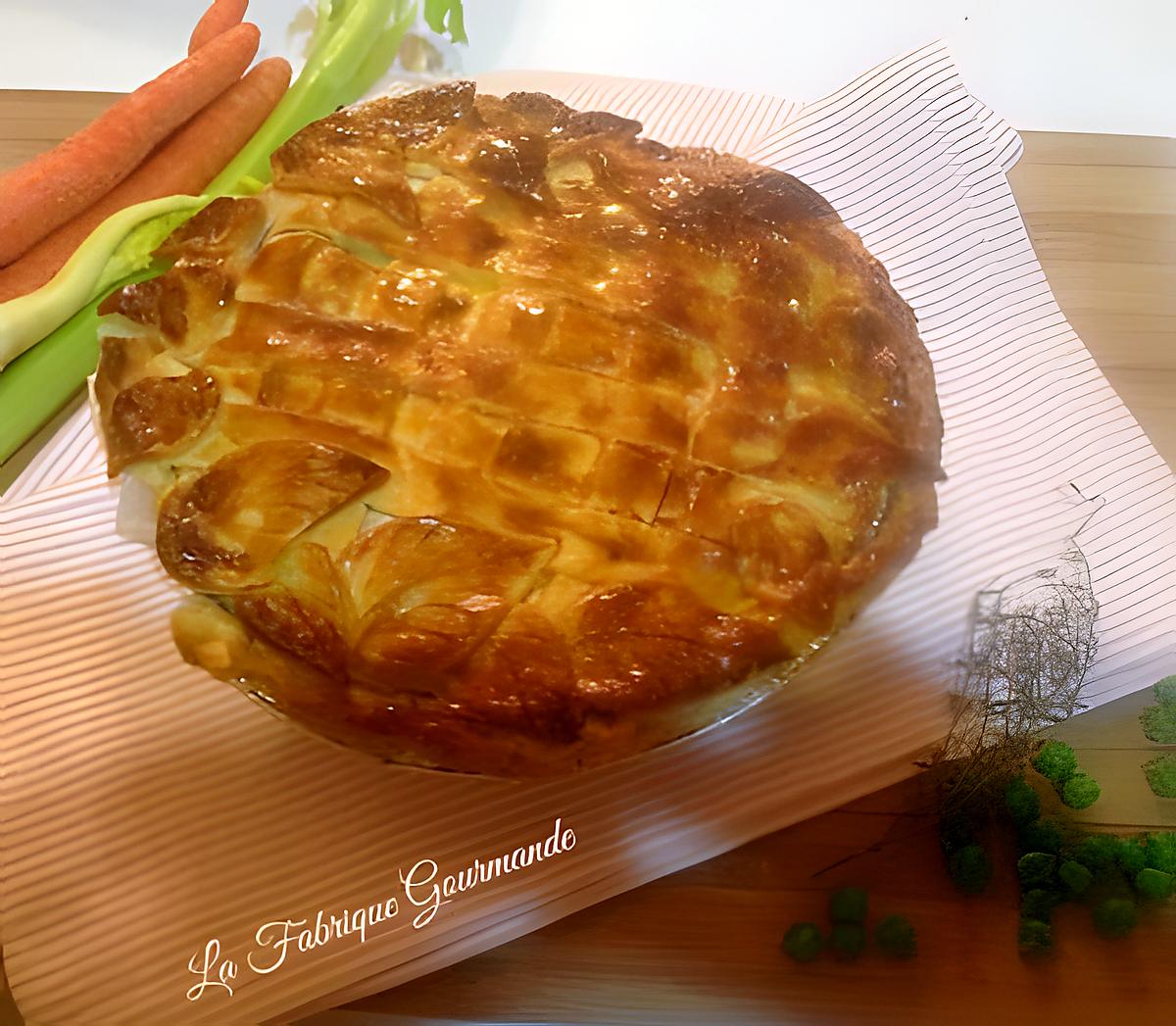 recette Chicken Pot Pie - Tourte au Poulet et aux Petits Légumes