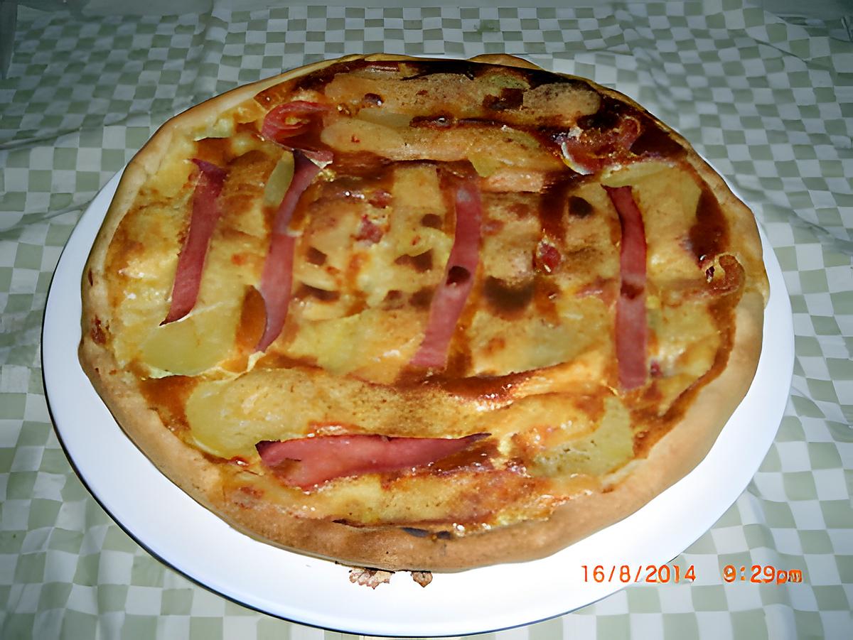 recette Tarte Emmental - pommes de terre - jambon