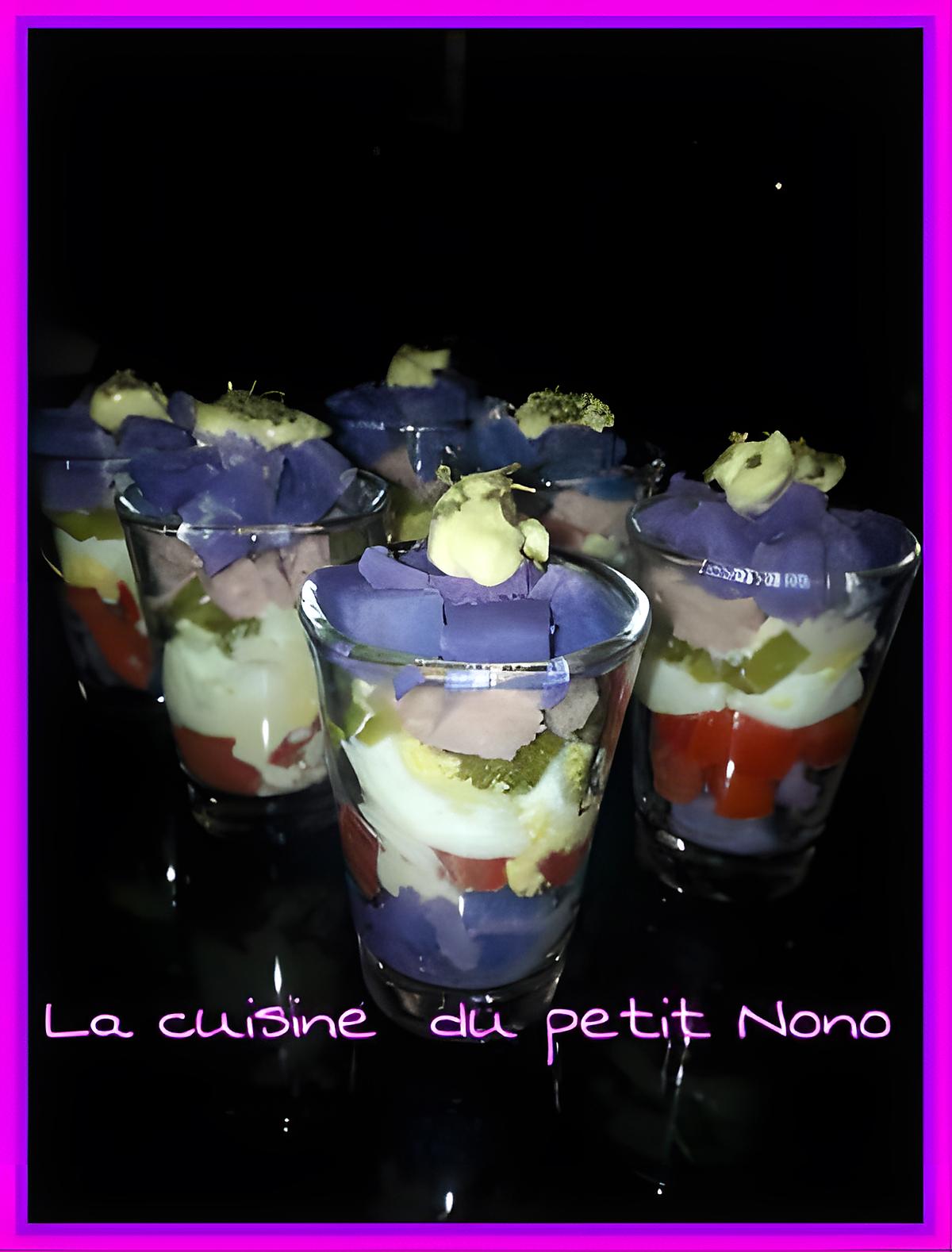 recette Piémontaise revisité en verrine pr l aperitif