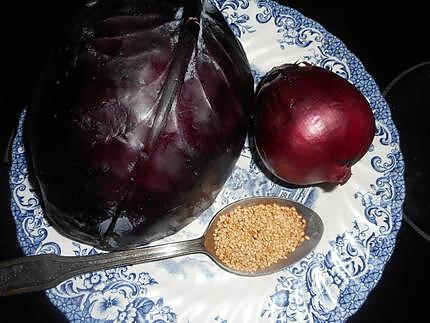 recette Salade de chou rouge aux sésames