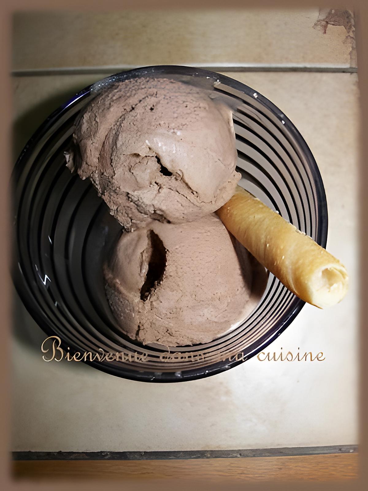 recette Glace au chocolat