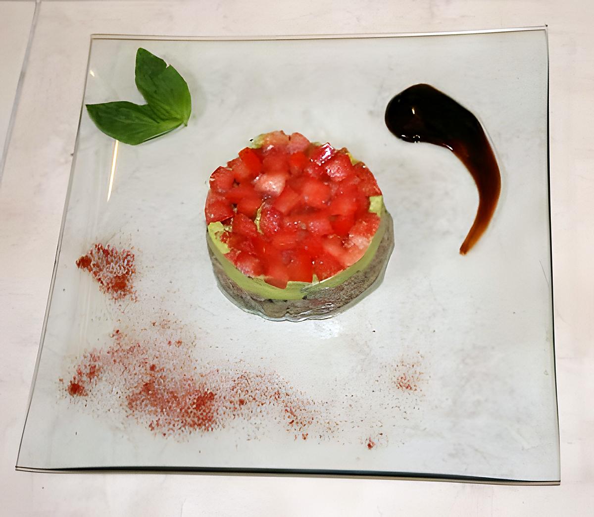 recette tartare de thon, avocat et tomates