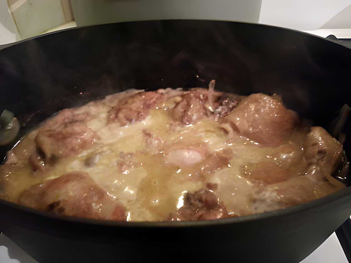 Recette de Poulet au cidre et aux pommes