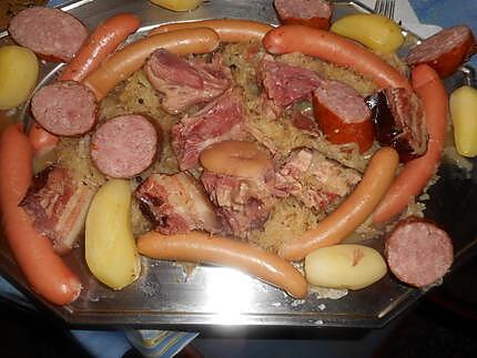 recette Choucroute garnie jarret,saucisses