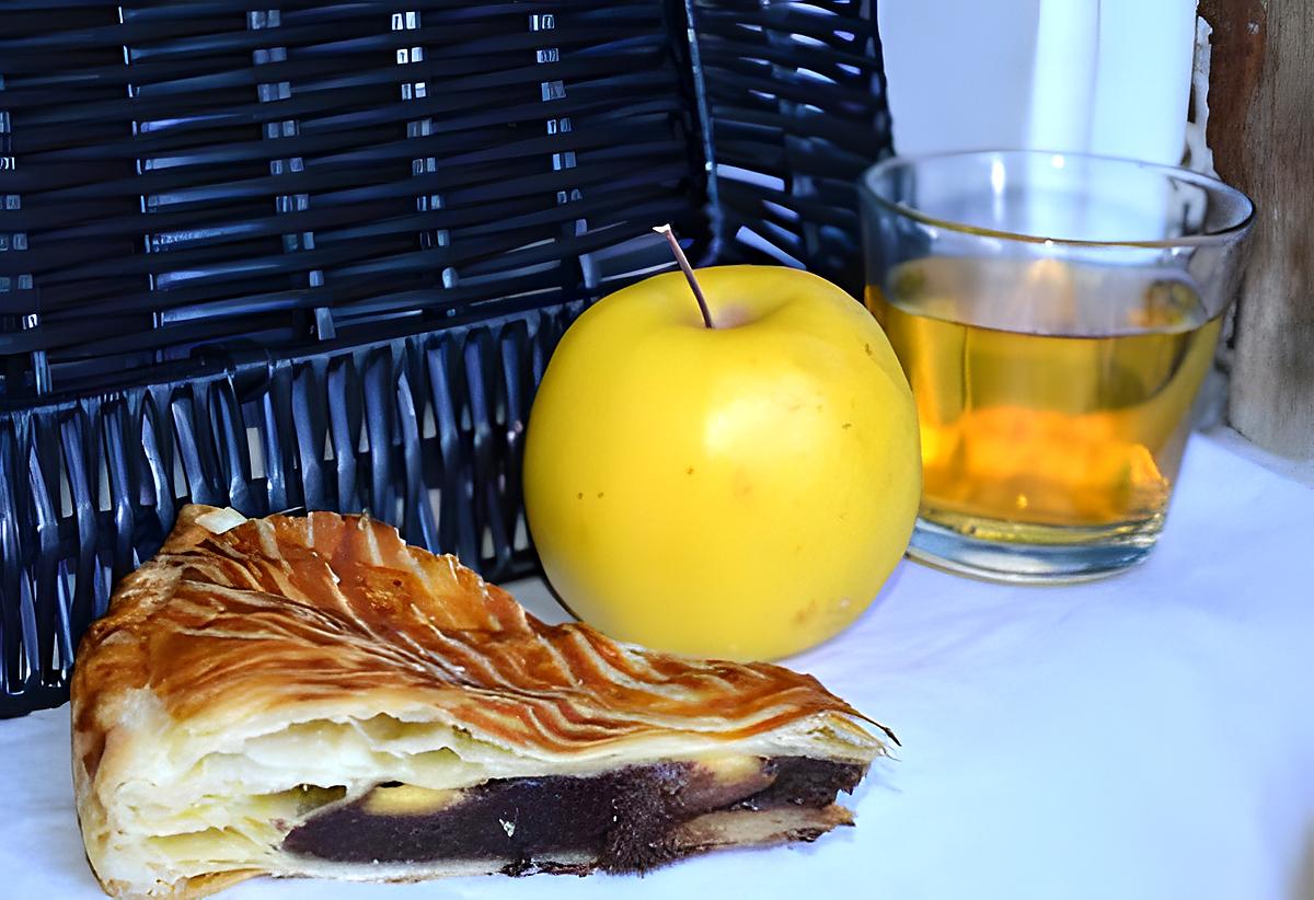 recette Galette des rois frangipane, chocolat et pommes