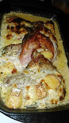 recette Cote de porc orloff gratinée au camembert