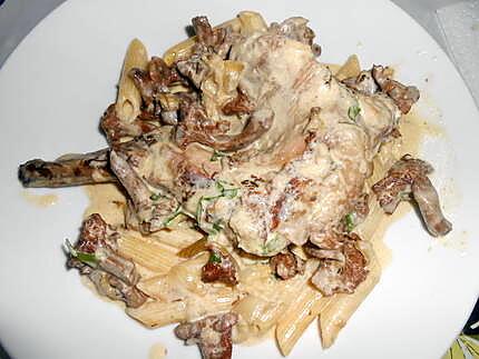 recette AVANT DE LAPIN CREME ET GIROLLES