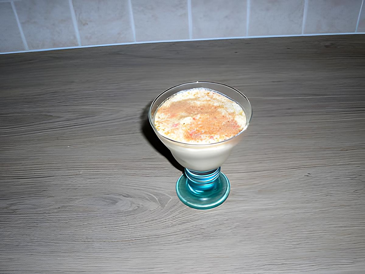 recette verrine chocolat blanc , noix de coco , spéculoos ,pralines.