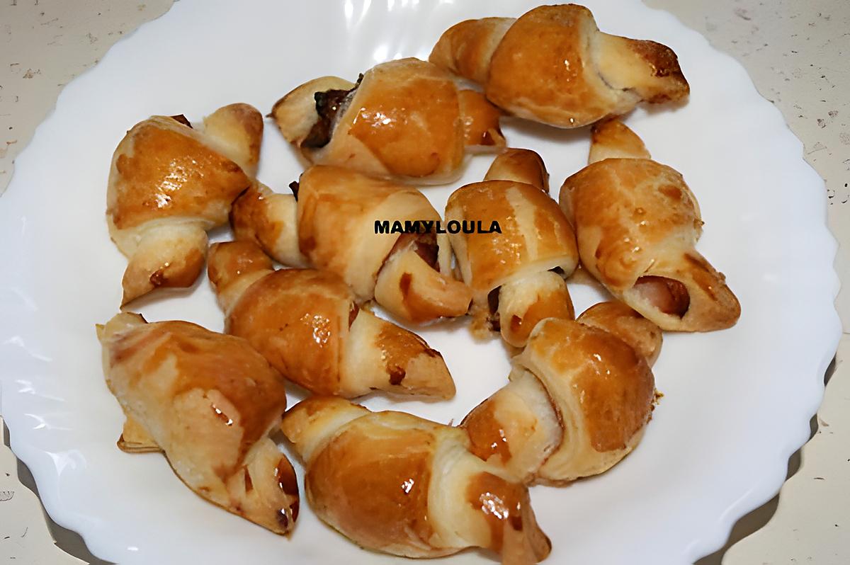 recette Mini croissant au jambon fumé