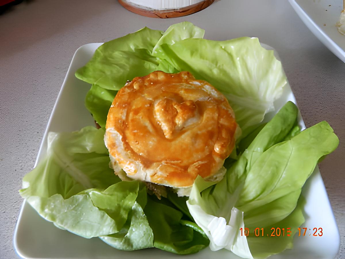 recette Minis tourtes aux  PdeT poulet fromage