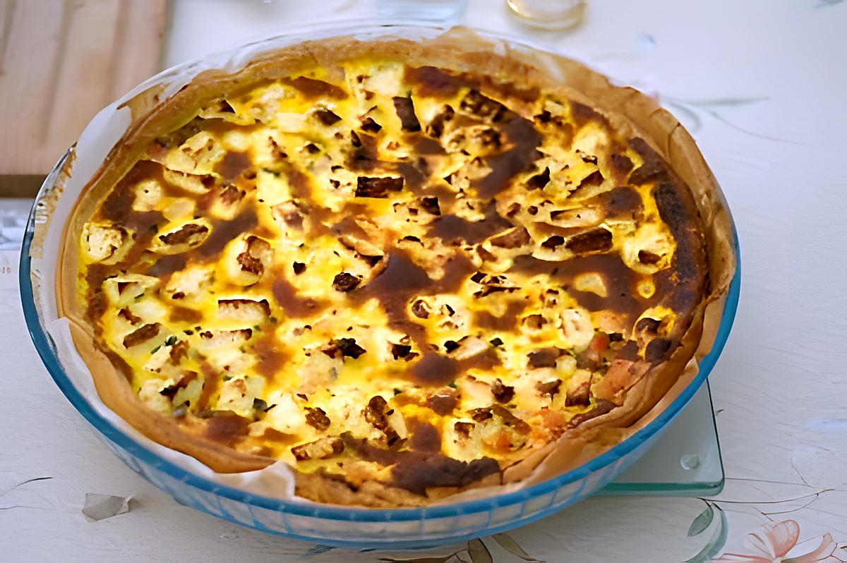 recette Tarte au saumon et à la fêta