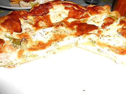 recette QUICHE AUX RESTES DE SAUMON ET AVOCAT