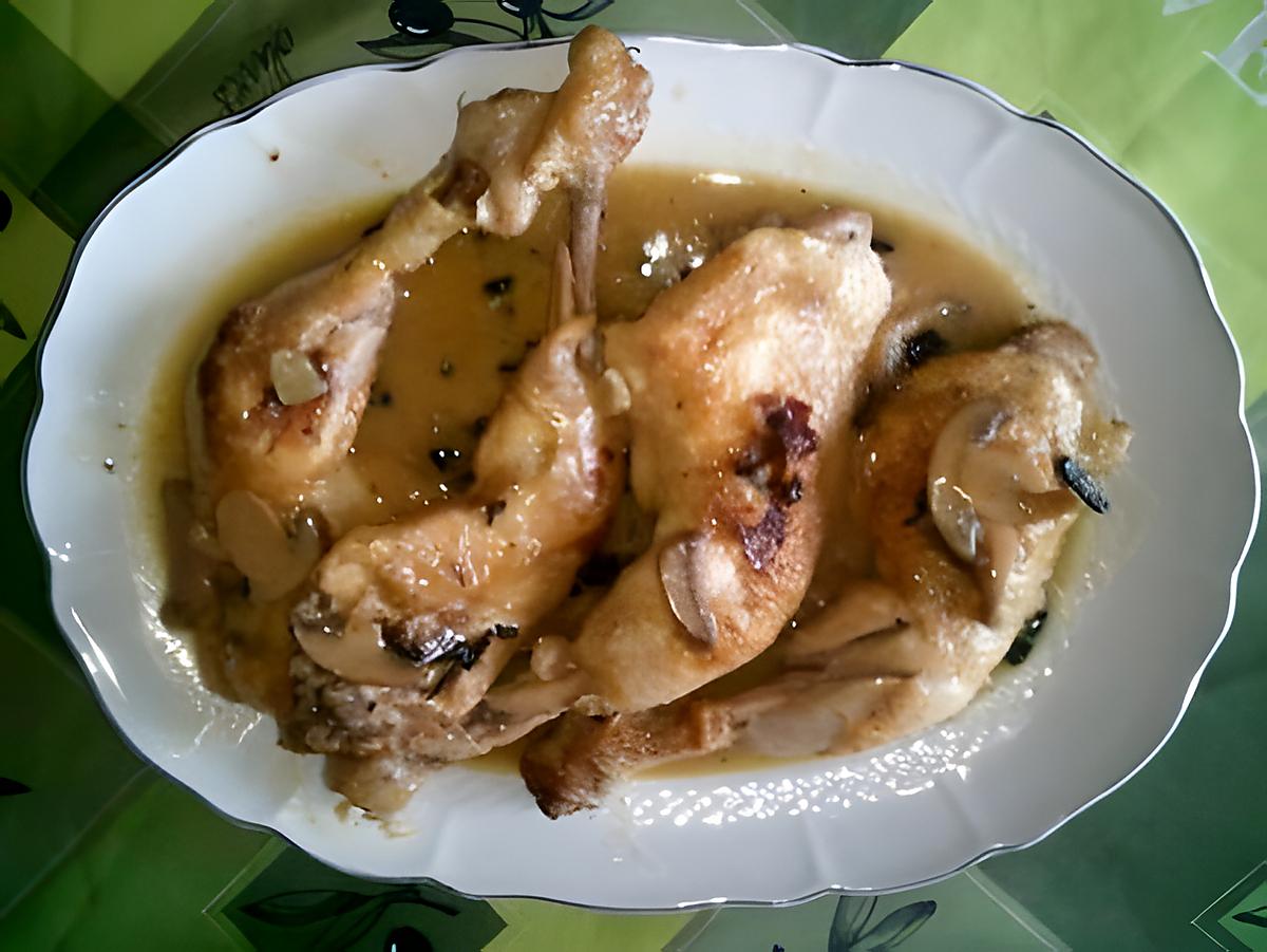 recette CUISSES DE POULET A LA PARISIENNE