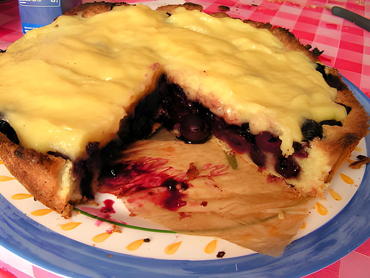 recette gâteau aux cerises et à la crème à la vanille