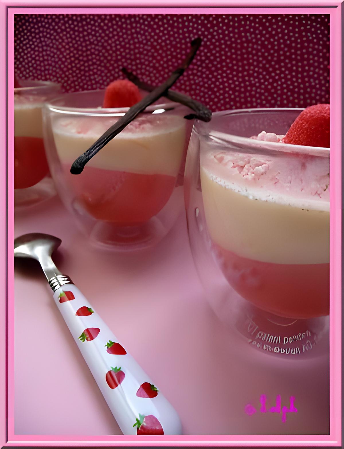 recette Panna cotta fraise Tagada ® et vanille