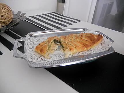 recette Trèsse feuilleté saumon épinard chèvre