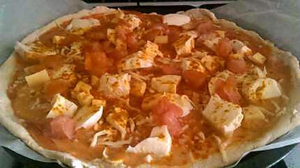 recette Pizza poulet curry