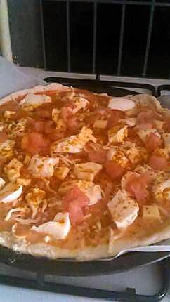 recette Pizza poulet curry