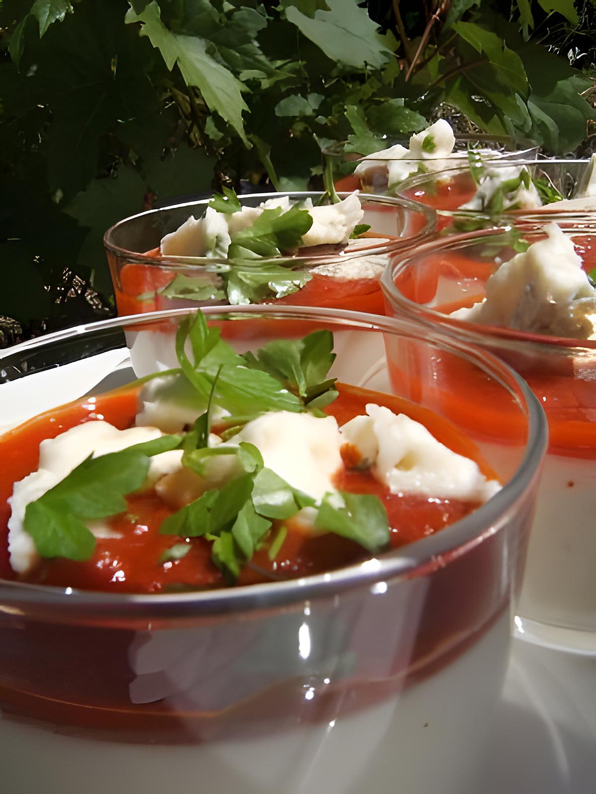 recette Panna cotta salée au chou-fleur et gorgonzola